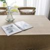 AMCER 135 x 255 cm Cotton-Linen Tablecloth, Brown view 4