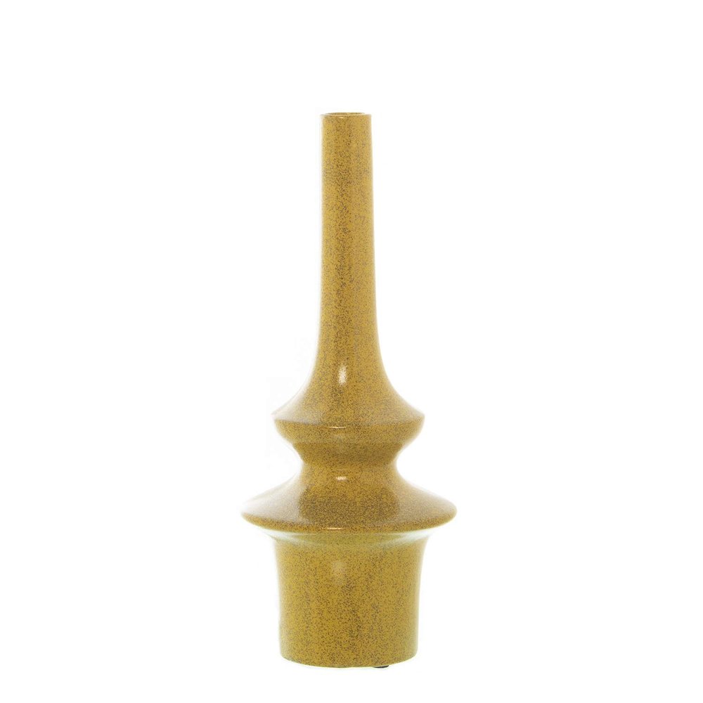 DRW Yellow Ceramic Table Vase