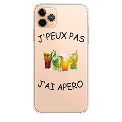 Cokitec Protective Case for Samsung Galaxy S20 Ultra, "J'peux Pas J'ai Apéro," Clear