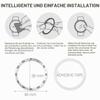 kwmobile Protective Bezel Ring Compatible with Samsung Galaxy Watch (46mm) / Galaxy Gear S3 Frontier, Silver/Black view 3