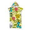 DOTBUY Hooded Floral Surf Poncho, Microfiber Changing Robe, 75 x 110 cm, Spa Yellow view 1