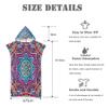 DOTBUY Hooded Floral Surf Poncho, Microfiber Changing Robe, 75 x 110 cm, Spa Yellow view 2
