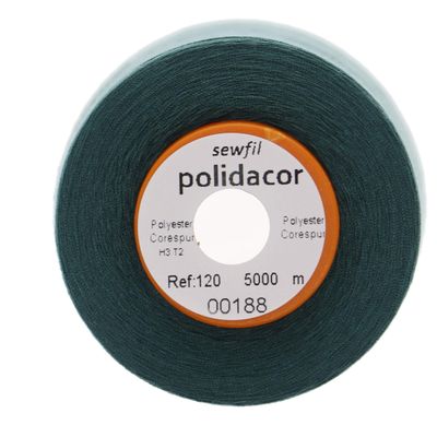 Sewfil Polidacor 0188 100% Polyester Thread, 5,000 m, Eucalyptus Green