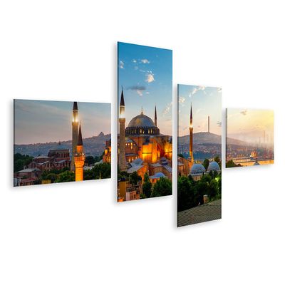 islandburner Canvas Wall Art, Hagia Sophia Museum, Istanbul at Sunrise, Turkey
