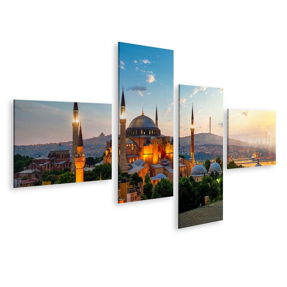 islandburner Canvas Wall Art, Hagia Sophia Museum, Istanbul at Sunrise, Turkey