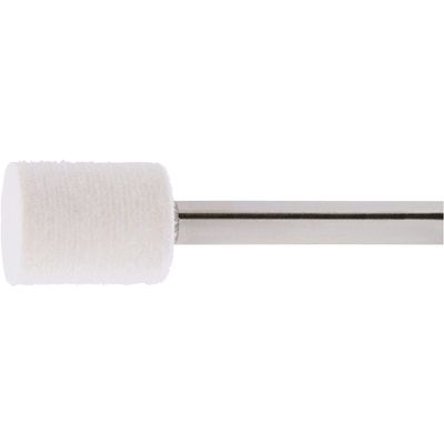 10x LUKAS P3ZY Cylindrical Felt Polishing Point 20x25 mm, 6 mm Shank, Superhard