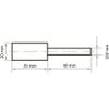 10x LUKAS P3ZY Cylindrical Felt Polishing Point 20x25 mm, 6 mm Shank, Superhard view 4