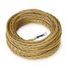 Amarcords Gold Braided Silk Textile Lamp Cable, 50 m, 2 x 0.75 mm² view 1