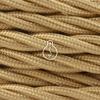 Amarcords Gold Braided Silk Textile Lamp Cable, 50 m, 2 x 0.75 mm² view 2