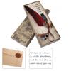 Tbest Handmade Calligraphy Feather Dip Pen Set, Vintage Quill Writing Set with Gift Box and 5 Nibs, Red view 2