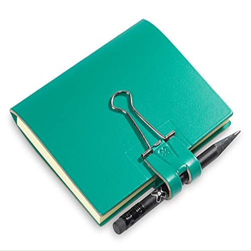 A7 Mind-Papers X17 Revolutionary Flashcard Box Concept, Recycled Leather, Turquoise/Green; Sustainable