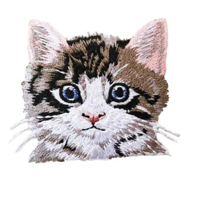 Patch Embroidery Badge Applications Iron-On Cartoon Patches Cute Animal Cat Print for Clothing Stickers