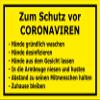 Melis-Folienwerkstatt Virus Protection Sign, 15 x 10 cm, 3 mm Rigid PVC Foam, 4 Drill Holes, 20 VAR S00225-037-C view 1