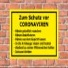 Melis-Folienwerkstatt Virus Protection Sign, 15 x 10 cm, 3 mm Rigid PVC Foam, 4 Drill Holes, 20 VAR S00225-037-C view 2