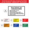 Melis-Folienwerkstatt Virus Protection Sign, 15 x 10 cm, 3 mm Rigid PVC Foam, 4 Drill Holes, 20 VAR S00225-037-C view 3