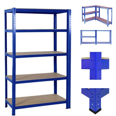 Heavy-Duty Boltless Storage Rack 180 x 90 x 40 cm, Blue