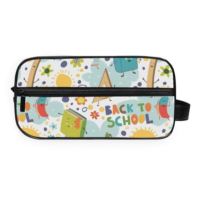 MONTOJ Toiletry Bag, Cosmetic and Makeup Storage Bag with Back-to-School Pattern