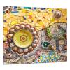 TMK | Tempered Glass Kitchen Backsplash Splash Guard 65 x 60 cm - Mosaic Decorative Glass with Self-Adhesive Tape view 1