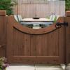 Black Metal Garden Gate Bolt with 15.2 cm Twisted Ring view 2