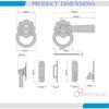 Black Metal Garden Gate Bolt with 15.2 cm Twisted Ring view 4