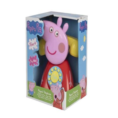 Peppa Pig Toy Phone for Kids, Official Peppa Pig, Pink and Red, Batteries Included (CYP Brands)
