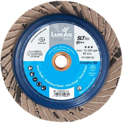 LUKAS SLTflex universal flap disc, 125 mm, ceramic grit 60, flat