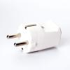 Schuko Plug, Grounded, Plastic, 250 V, Straight Entry, with Strain Relief, White view 1