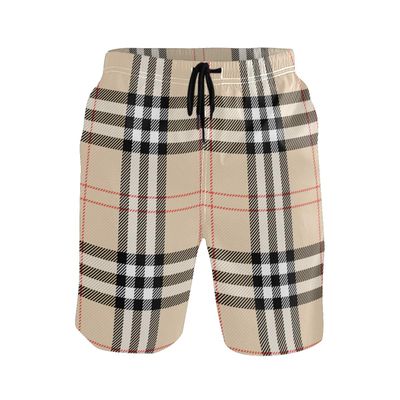 BKEOY Men's Tartan Beach Shorts, Quick-Dry Surf Board Shorts with Mesh Lining, XXL, Multicolor