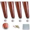 4 Solid Oak Furniture Legs, Tapered and Height-Adjustable view 1