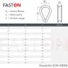 FASTON Stainless Steel Thimbles 4 mm (hnl.), DIN 6899, A4/V4A (5 pcs.) view 3