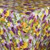 KEVKUS C970 Pansy Floral Oilcloth Tablecloth by the Meter, Round 120 cm, Piped Edge view 1