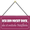 Schatzmix “I’m Not Fat” Quote Metal Wall Sign, 27 x 10 cm, Multicolor view 1