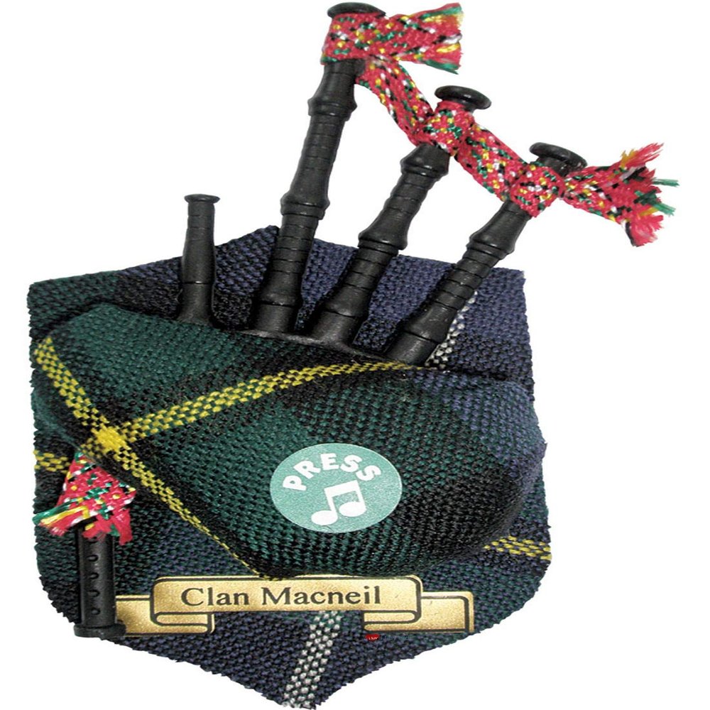 MacNeil Clan Musical Bagpipe Refrigerator Magnet, Made in Scotland