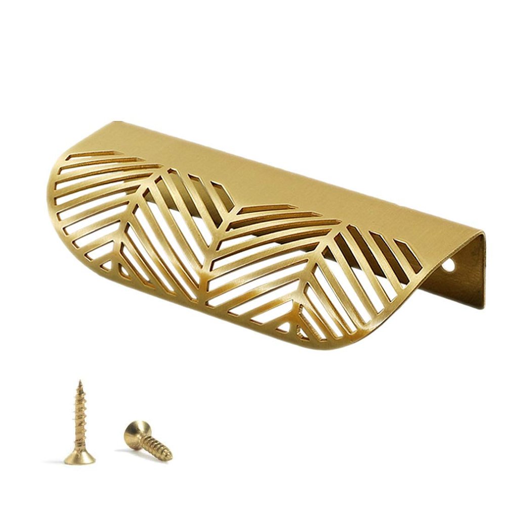 Molinter Cabinet Handle, Brass Drawer Pull, 117 mm