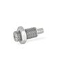 Stainless Steel Spring Plunger with Locknut 6, M12x1.5, Internal Thread view 1