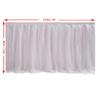 MYMM 274 cm White Table Skirt, Bro-Gauze Tulle, Romantic Table Decoration, Tutu, Snowflake Wonderland for Showers, Weddings, Parties and Bars view 2