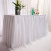 MYMM 274 cm White Table Skirt, Bro-Gauze Tulle, Romantic Table Decoration, Tutu, Snowflake Wonderland for Showers, Weddings, Parties and Bars view 3