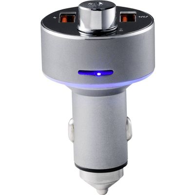 Renkforce RF-CAR-100 Bluetooth FM Transmitter with Hands-Free Calling, Card Slot and Integrated MP3 Player