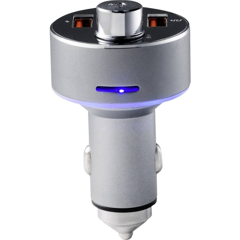 Renkforce RF-CAR-100 Bluetooth FM Transmitter with Hands-Free Calling, Card Slot and Integrated MP3 Player