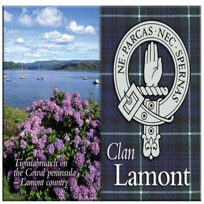 Lamont Scottish Clan Souvenir Metallic Picture Refrigerator Magnet, Scottish Gift
