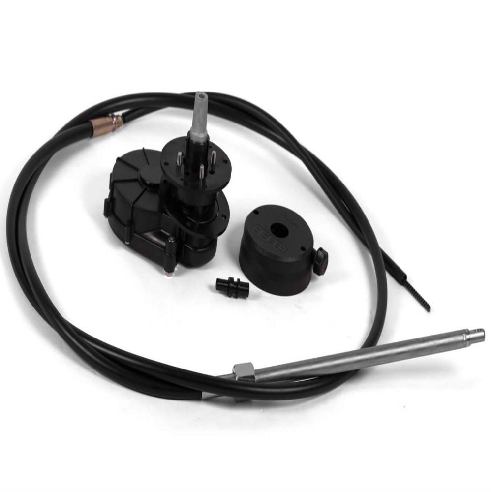 Boat Steering System with Helm and Steering Cable, Length 20