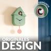 FISURA Mint Cuckoo Wall Clock – 3 AA Batteries Not Included, 21.5 x 8 x 41.5 cm view 2