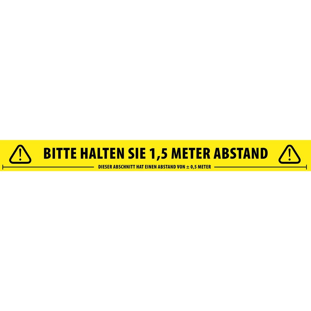 Adam Hall Accessories 58067GER Social Distancing Tape, 66 m Roll, Yellow/Black