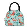 Cute Red Dinosaur Insulated Lunch Bag with Drink Holder view 3