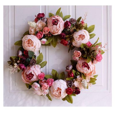 Handcrafted Flower Wreath, 40 cm
