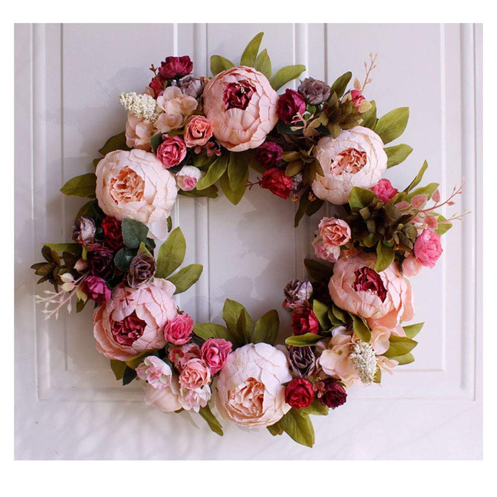Handcrafted Flower Wreath, 40 cm