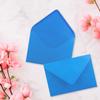 400 Small Azure Blue DIN C7 Envelopes, 3.2 x 4.5 in, Pointed Flap, Wet Adhesive view 2