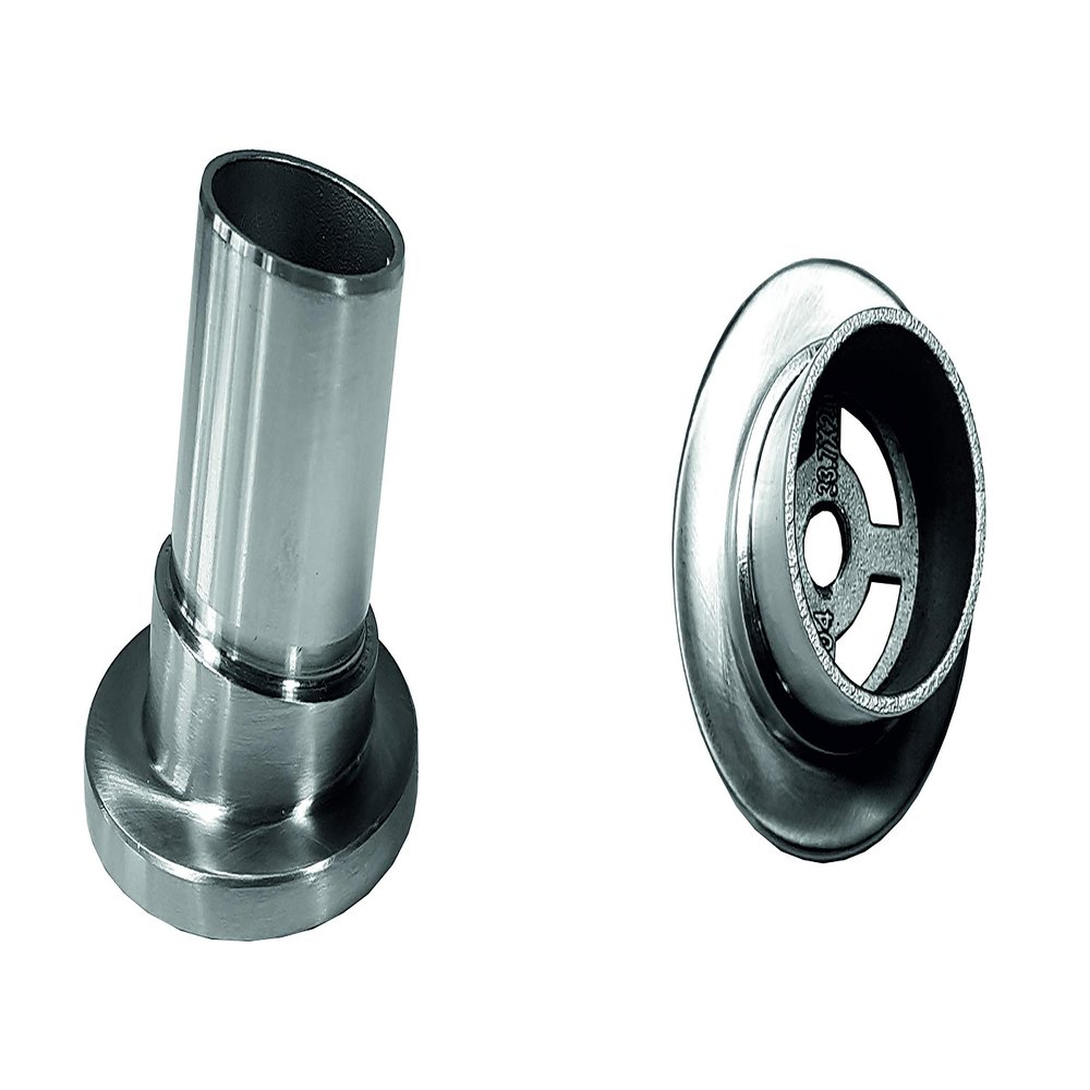 Stainless Steel Pipe Connector Glass Panel Holder Push-Fit Fitting Cough Guard Spit Guard (80 Pipe Mounting Flange)