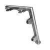 Stainless Steel Pipe Connector Glass Panel Holder Push-Fit Fitting Cough Guard Spit Guard (80 Pipe Mounting Flange) view 2