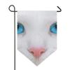 Montoj Blue-Eyed White Cat Home Sweet Home Double-Sided Vertical Garden Flag view 1